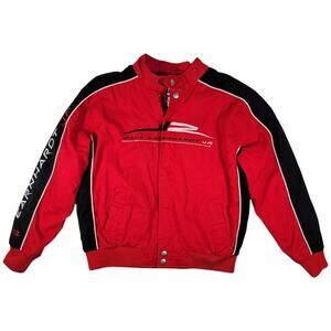 Vintage 90's Dale Earnhardt Jr #8 NASCAR Jacket Youth 14/16 Racing Distressed